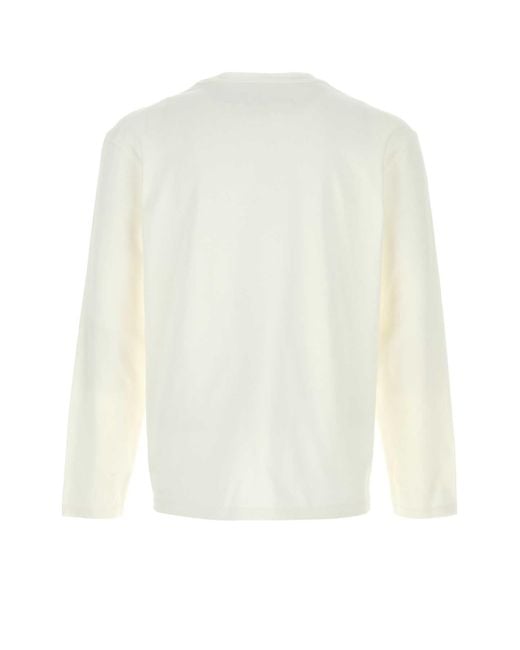 Jil Sander White Cotton T-Shirt for men