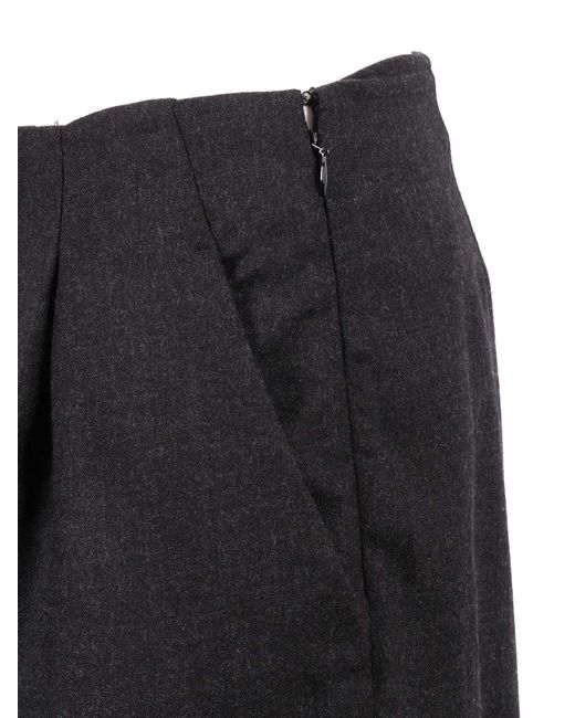 Alberta Ferretti Blue Wide-Leg Trousers With High Waist And Pleated Detail