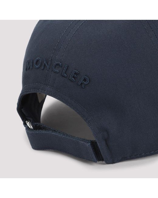 Moncler Logo Patch Cap in het Blue