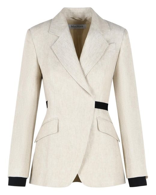 Max Mara Natural 'Neutro' Linen Blazer