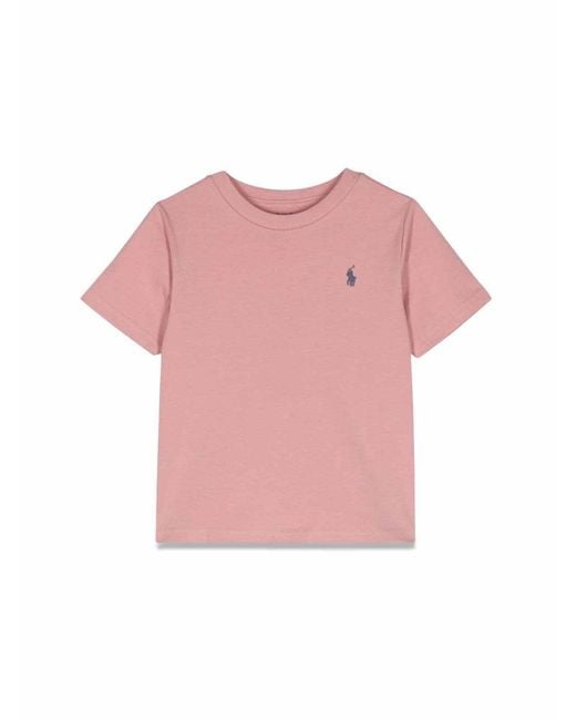 Polo Ralph Lauren Pink Ss Cn-Tops-T-Shirt