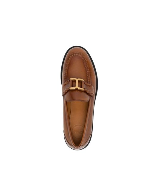 Chloé Brown Chloe Marcie Leather Loafers