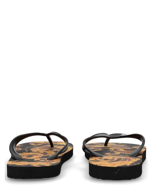 Versace Jeans Couture Black Pvc Flat