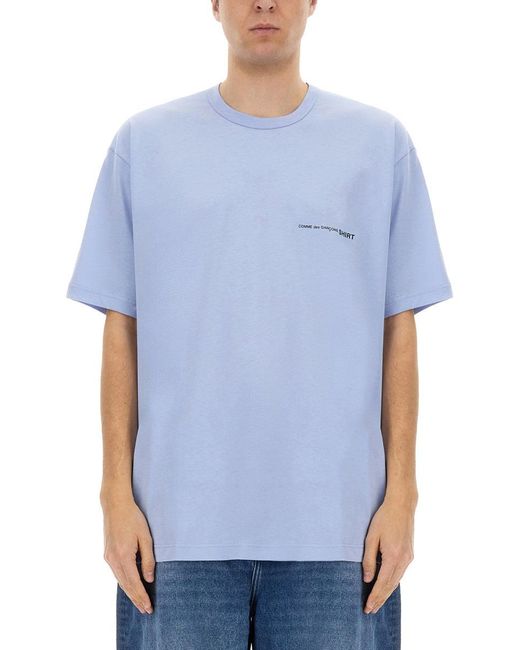 Comme des Garçons Blue T -Shirt mit Logo