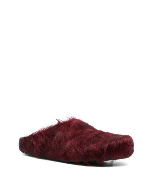Marni Red Mules Footbed