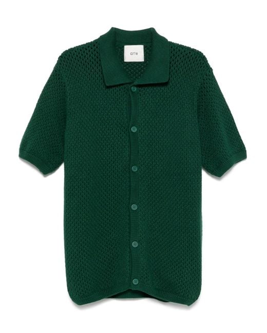 Arte' Green Crochet Shirt for men