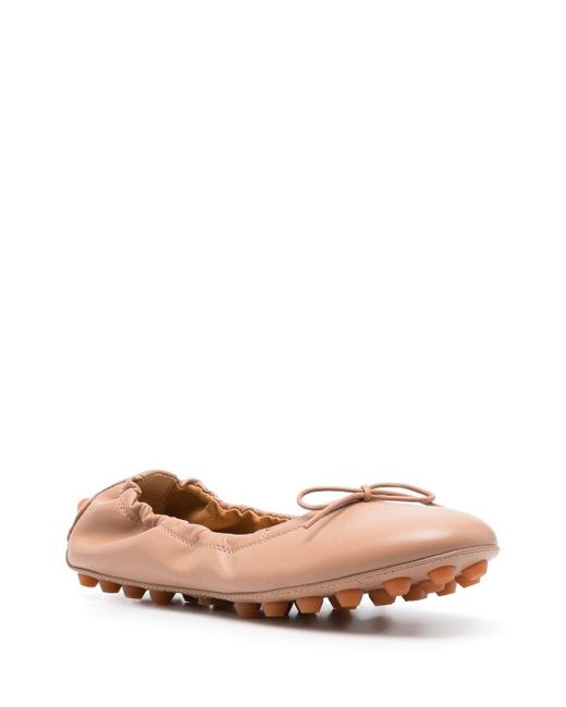 Tod's Pink Gommino Ballerinas