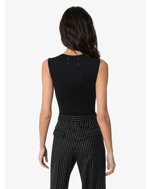 Maison Margiela Black Nylon Bodysuit