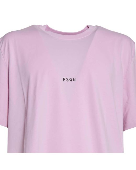 MSGM T-shirts En Polo's in het Purple