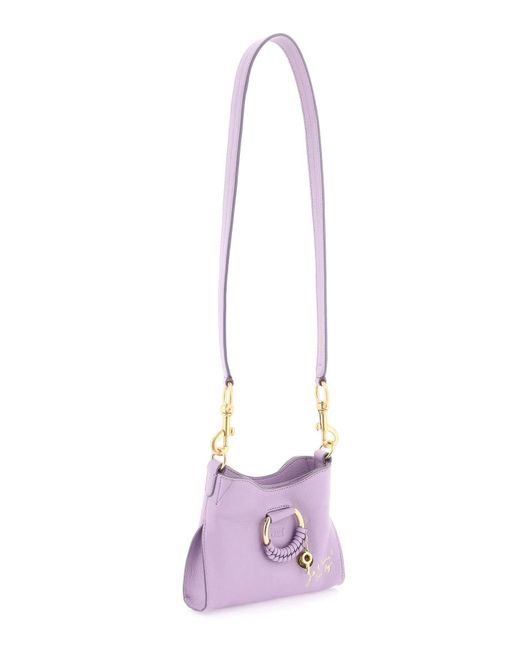 See By Chloé Purple "small Joan Shoulder Bag With Cross