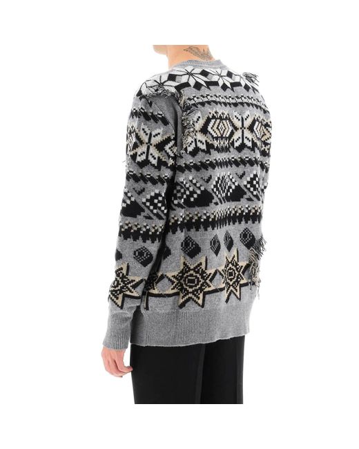 Etro Gray Wool Sweater for men