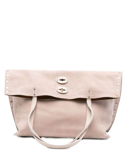 Zanellato Pink A'spasso Jones Wildleder -Lederhandtasche