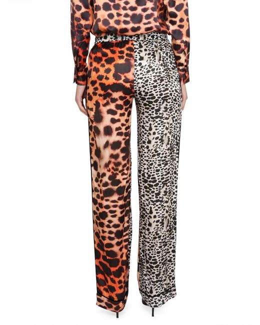 Roberto Cavalli Multicolor Moray Eel Print Pants
