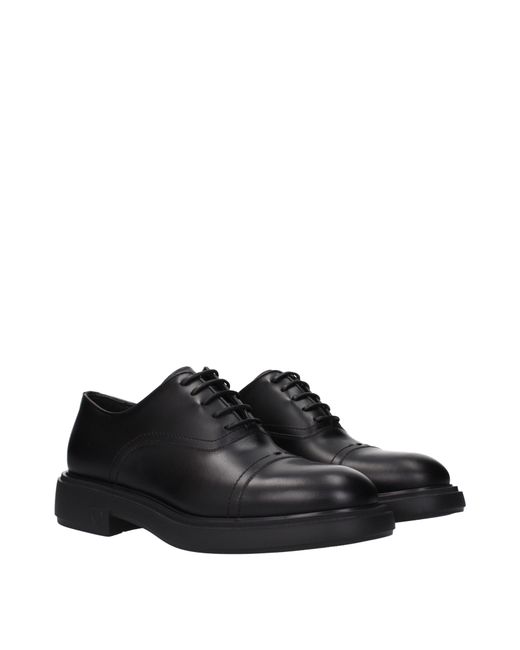 Ferragamo Black Derby Camden Leather