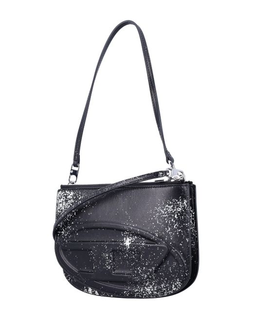 DIESEL Black 1-Dr Twin Leather Shoulder Bag