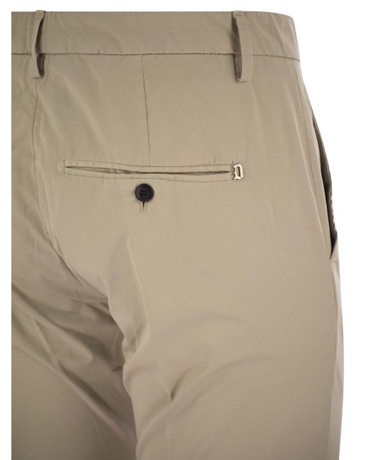 Dondup Natural Gaubert Slim Fit Gabardine Trousers for men