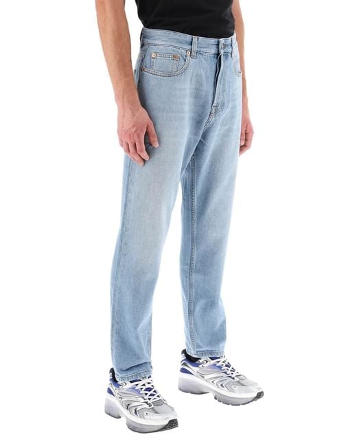 Valentino Garavani Verjüngte Jeans mit mittlerer Wäsche in Blue für Herren