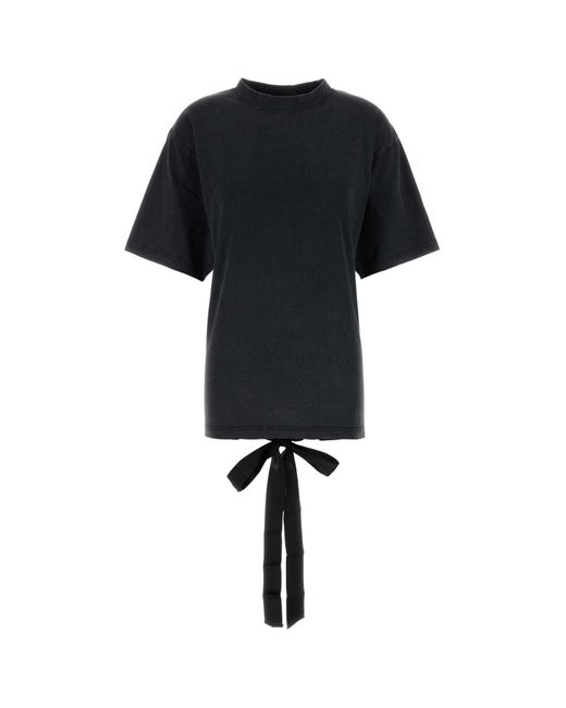 Balenciaga Black Lace Up T-Shirt