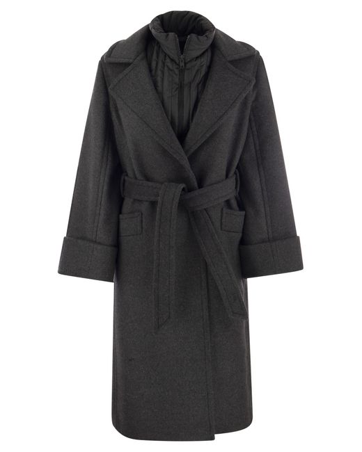Fay Black Double Coat