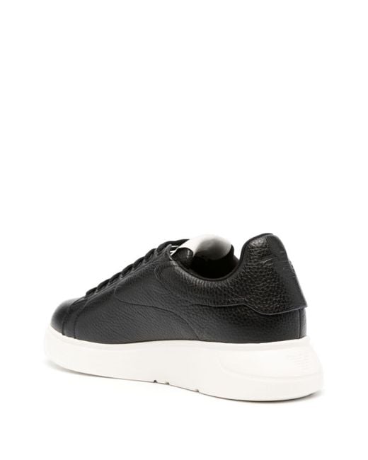 Baskets Tumbled En Cuir Emporio Armani pour homme en coloris Black