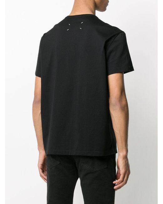 Maison Margiela Minimalist Cotton T-Shirt With Upside-Down L in Black für Herren