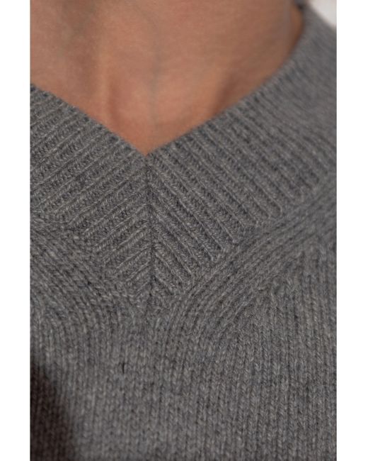Samsøe & Samsøe Gray Sabirgitte V Neck Sweater for men