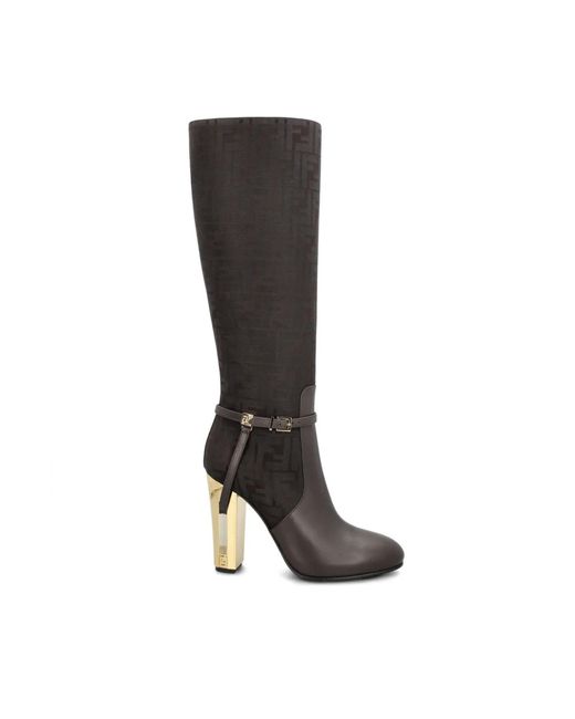 Fendi Black Delfina High Heeled Boots