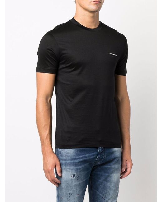Emporio Armani Black T-Shirts And Polos