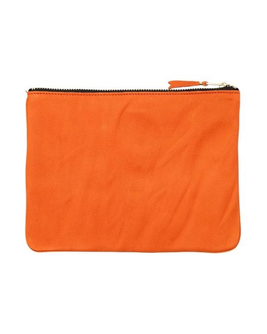 Comme des Garçons Orange Washed Zip Pouch