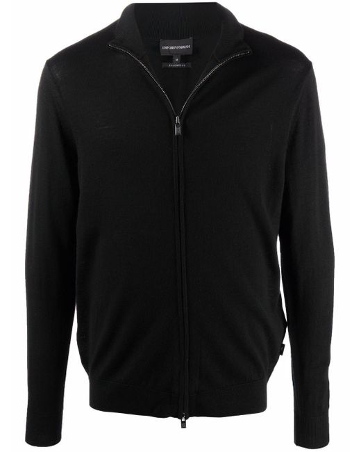 Emporio Armani Vest Met Rits in het Black voor heren