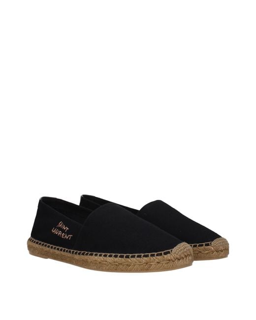 Saint Laurent Black Fabric Espadrillas