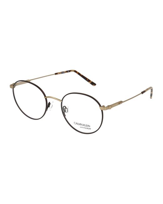 Calvin Klein Metallic Havana Metal Optical Glasses