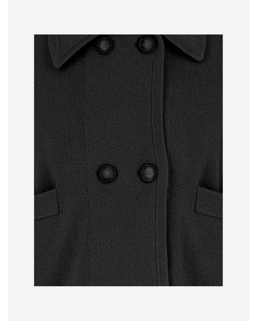 Allude Black Wool And Cashmere Jacket