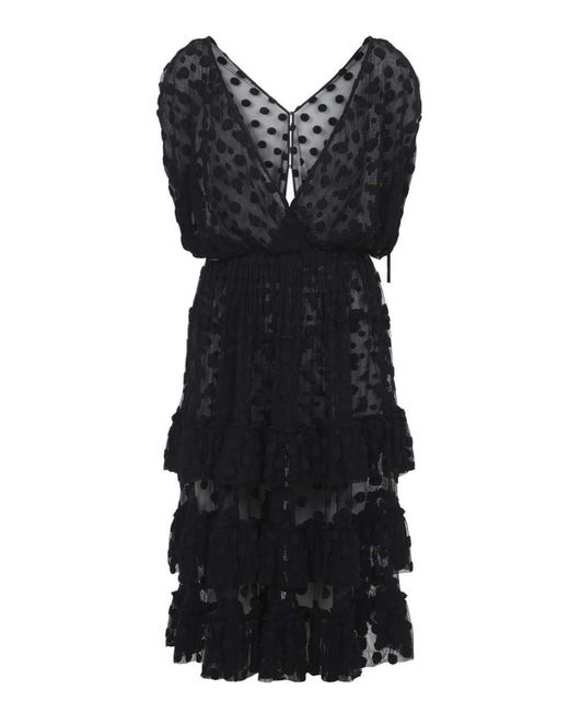 Dries Van Noten Black Elegant Cotton Dress By