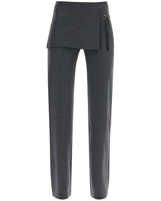Paloma Wool Gray "Archive Pants With Mini Skirt