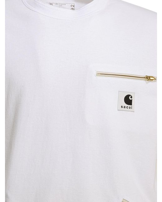 Sacai Carhartt Wip T-shirts White for men