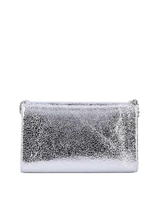 Stella McCartney Gray Falabella Crackle-Effect Crossbody Bag