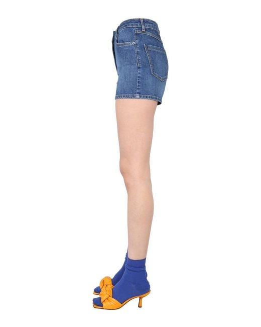 Moschino Blue Solid Shorts