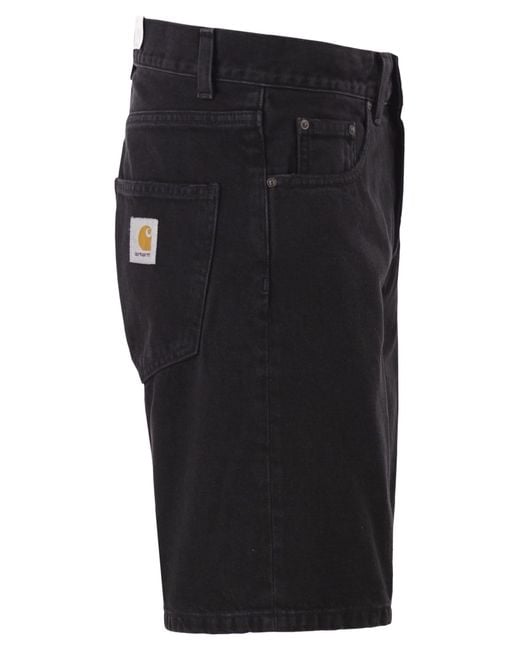 Carhartt Black Nolan Denim Bermuda Shorts