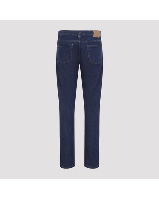 Canali Blue 5 Pocket Denim Jeans