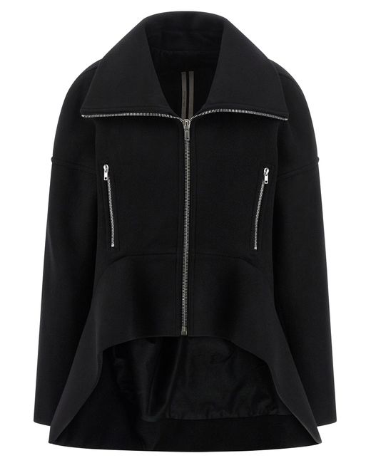 Rick Owens 'draculimo' Coat in het Black