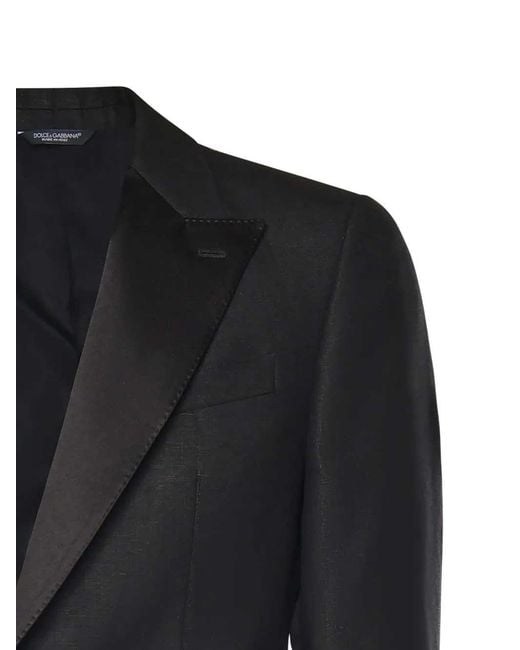 Dolce & Gabbana Black Button Up Suit