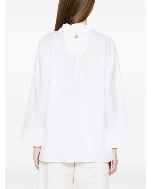 Trame Auree White Leinenhemd