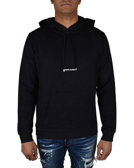 Saint Laurent Blue Organic Terry Cloth Hoodie for men
