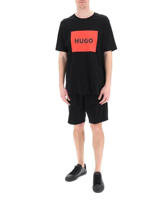 HUGO Dulive T -Shirt mit Logobox in Black für Herren