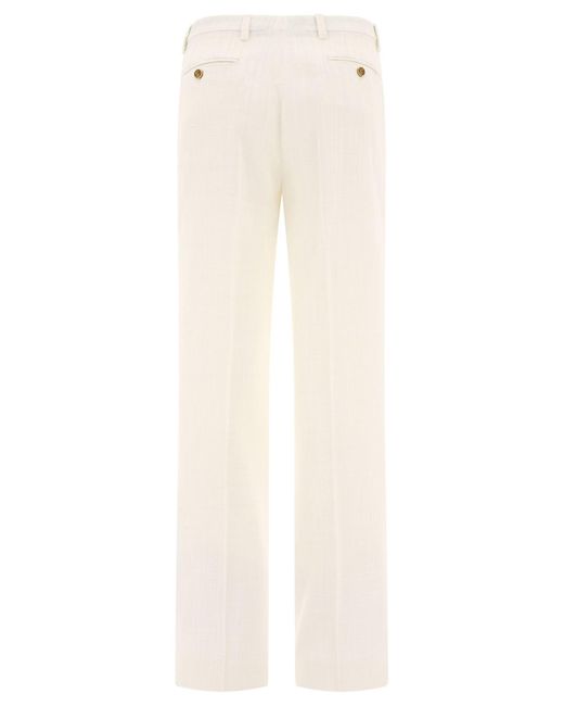Pantalon de tissu Slub Etro en coloris White