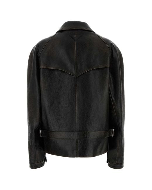 Prada Black Leather Jacket