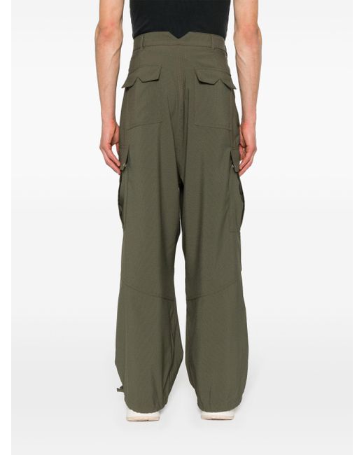 Rhude Green Seersucker Parachute Pant Clothing for men