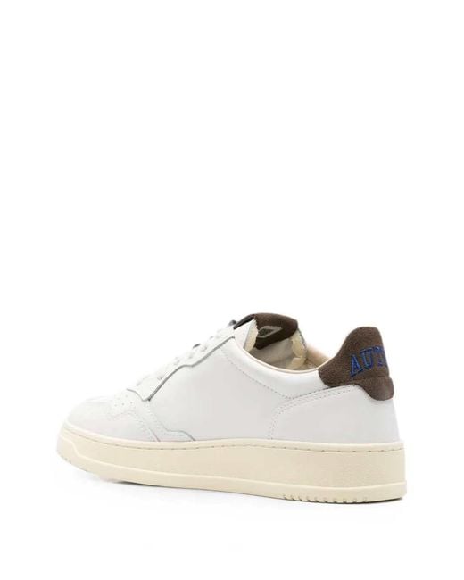 Autry White Medalist Sneakers With Logo Patch