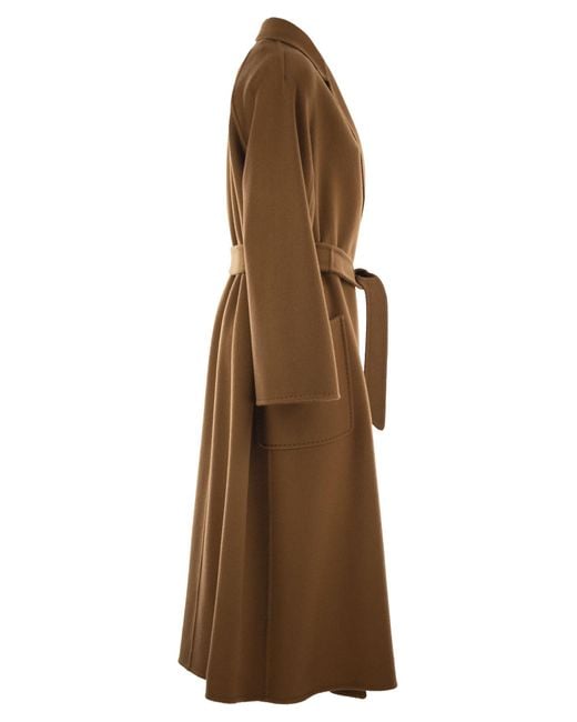 Max Mara Max Mara Ludmilla Cashmere Lange Jas in het Brown